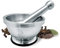 Vin Bouquet FIH 020 - Mortaio e pestello, acciaio inossidabile, Ø 14 cm, con base antiscivolo, colore acciaio inox