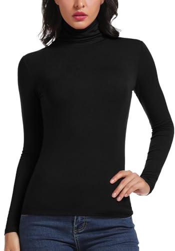 STARBILD dam turtleneck långärmad med turtleneck långärmad skjorta blus casual toppar stretch skjorta slim fit höst vinter