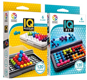 Smart Games - Iq Puzzler Pro + Iq Fit | Knobelspiele Für Kinder Ab 6-99 Jahre | Geduldspiele Für Kinder Und Erwachsene | Lernspiele Ab 6 Jahre Oder Mehr | Smart 10