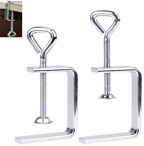 Morsetti A C, 2 Morsetti a Vite Ppiccoli, Morsetto a C Regolabile Larghezza, per la Lavorazione del Legno del Mobile Fai da Te