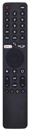 MYHGRC Reemplazo Mando a Distancia xiaomi Voz Bluetooth Compatible con Google Voice Assistant para Mando xiaomi MI P1 32 43 55 Q1 75 Series Android Smart TV XMRM-19