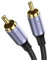 MOSWAG Câble Coaxial RCA Audio (1M), Câble de Subwoofer - Cinch RCA, Cable Coaxial Numérique 24K Plaqué Nylon pour Home Cinéma, Système Audio, PS3, Wii, Haut-parleurs