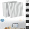 XINZI 3D Wandpaneele PVC Wandverkleidung Wanddeko 50x50 cm, 48 Stück 3D Wandplatten Wall Panels Gaming Wandpaneele, Deckenplatten Wall Deko Panel für Deckenpaneele Wand Panels, Welle Weiß, 12m²
