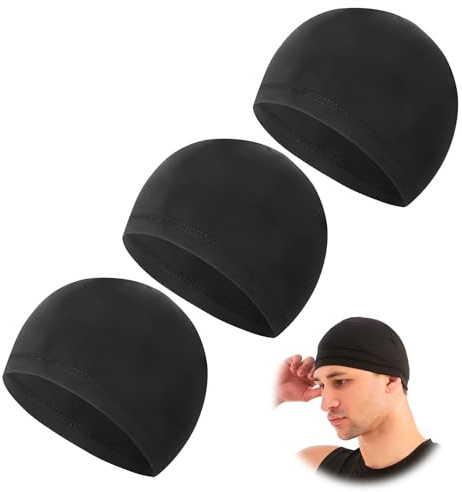 LLFYXM 3 piezas para casco de bicicleta de verano, debajo del casco de moto para hombre de seda, transpirable, gorro de ciclismo, ligero bandana deportiva, elástico para hombre y mujer