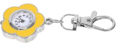 Garneck Nurse Watch Fob with Keyring Clip Quartz Pocket Watch Luminous Mini Hanging Brooch for Students Nurses Exams