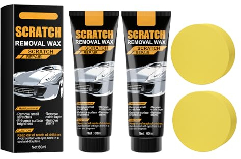 Car Scratch Removal Wax,Car Polish Wax Scratch Remover for Vehicles,Car Paint Scratch Repair Paste for Light Scratches,Easy Application Car Scratch Remover Kit(2Pcs)