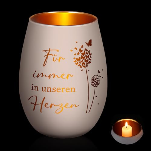 Nuenen Regalo de Luto Luz de Luto con Grabado Regalos Conmemorativos Regalo de Condolencia para Amigos en Duelo Recuerdo del Difunto(Blanco,Mariposa 5)