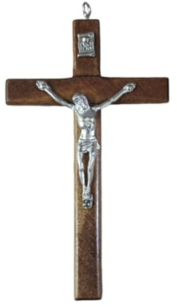 ZYOMVUN Crocifisso da parete, croci cattoliche fatte a mano da 12.5 cm, Decorativa Croce In Legno, ornamento di preghiera regalo, nascita, per Decorare Chiesa Casa, decorazione da parete