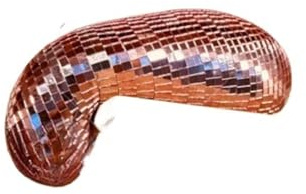 Discokulor smält diskokula – modern heminredning handgjord spegel, estetiskt rum, smältande glitter, funkighet (rosa)