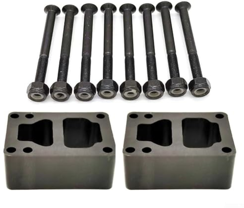 Kit riser per skateboard e longboard con guarnizione in gomma da 30 mm e bulloni da 53 mm per montaggio a doppio bilanciere e assorbimento degli urti (A)