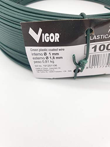 FILO FERRO PLASTICATO VERDE P/LEGATURA MT.100