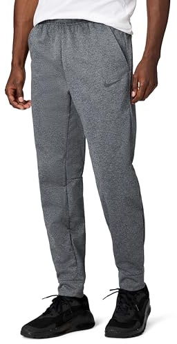 Nike Men's Therma-Fit Tapered Training Pants, Charcoal Heathr/Black, X-Large
