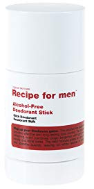 RECIPE FOR MEN Desodorante en barra - Protección duradera contra la humedad, de rápida absorción, suave con la piel, para todo tipo de pieles, made in Sweden, 75 ml