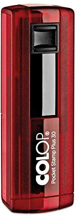 stempel-fabrik – Colop Pocket Stamp Plus 30 RUBY Stempel mit Wunschtext personalisieren – selbstfärbender Taschenstempel als Namensstempel, Adressstempel & Co zu verwenden (47 x 18 mm | 5 Zeilen)