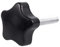 Vis M8 x 40 mm Tête étoile Vis à oreilles Poignée bouton de serrage noir
