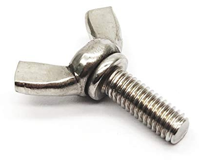 Wing Bolt Wing Screw Stainless Steel Butterfly Bolt Screw Thumb Hand Screws 10pcs (M6-1.0x16mm)