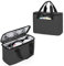 Trunab Reusable 3 Cups Drink Carrier for Delivery with Adjustable Dividers, Insulated Drink Caddy Holder Bag for Take Out, Beverages Carrier Tote with Handle for Outdoors, Black-Patented Design