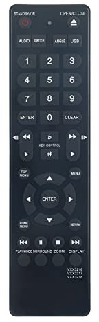 AULCMEET VXX3216 VXX3217 VXX3218 RM-D761 Télécommande de Rechange pour enregistreur DVD Pioneer BLU Ray DV-2650 DV-266-S DV-366-S DV-366-K DV-466-S DV-373-S DV-373-K DV -290-K DV-393-S DV-490V-S