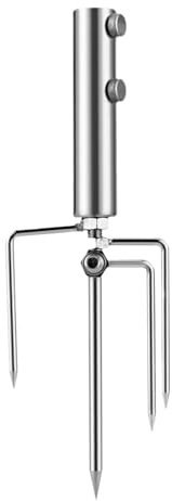 Fulenyi Sonnenschirmständer mit Rasendorn, Abnehmbarer Sonnenschirmhalter aus Edelstahl für, Garten,