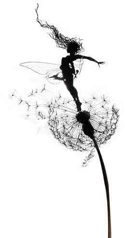 Stgbcst Décoration de jardin pissenlit fée fleur fer pissenlit fée sculpture ornement 60 x 14 x 8 cm jardin fée pissenlit pour décoration extérieure artisanat (A)