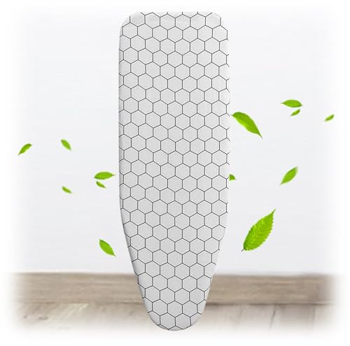 Housse Table À Repasser Standard,90x30cm 100x34cm 120x38cm Housse Pour Table À Repasser Housse De Planche À Repasser En Coton Pour Homes Centrale Vapeur(Blanc,100x34cm)