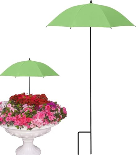 Ombrelli da esterno per ombrellone rinforzato anti UV per giardino, telo protettivo per fiori, verdure, prato, balcone, vialetti e passeggino, in caso di forte soleggiamento, Bordo verde, Se
