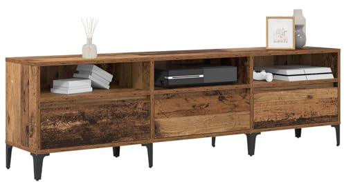 vidaXL Mobile TV con cassetto Legno vecchio 150 x 30 x 45 cm, Mobile per TV moderno, robusto e rustico, con ampio spazio e cassetti per il tuo soggiorno