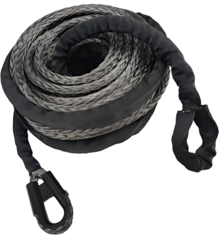 Riloer Corda di traino resistente con gancio per auto 12 tonnellate 9 m cinghia di traino di recupero di emergenza compatibile con ATV UTV Trailer e fuoristrada veicolo