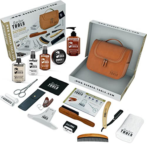 Kit/Set/Cofanetto per la cura della barba e della rasatura. Con Barber Care | Cosmetici Prodotto in Francia ✮ BARBER TOOLS ✮