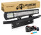 SKYWORLD Led Arbeitsscheinwerfer Bar, 59 cm 324W Led lichtleiste mit KFZ Kennzeichenhalterung bull bar und 12V Rocker Kabelbaum für 4x4 Auto Offroad Truck LKW PKW ATV SUV lightbar