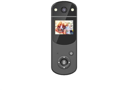 Actionkameror 1080P Action Kamera, multifunktionella handhållna DV Digitalkamera, vrid selfie Lens Recorging mp3-spelare Camera Vattentätt och hållbart hölje (Color : Zwart, Size : M)