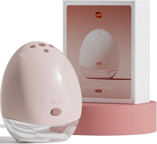 NCVI Milchpumpe Tragbar Freihändig, Elektrische Milchpumpe, 4 Modi und 9 Stufen, Ultra-leises Abpumpen, 21/24/28mm, 1er Pack, Rosa