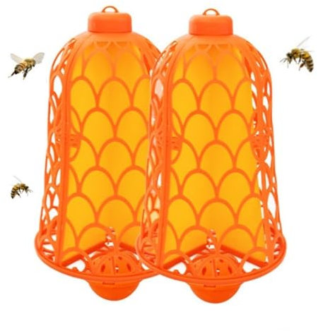 2 Pezzi Trappola per Vespe E Calabroni da Esterno, Trappola Calabroni Bottiglia da Appendere, Trappole per Insetti Zanzare Mosche Frutta, per Appesa Esche per Vespe Esterno Giardino Balcone