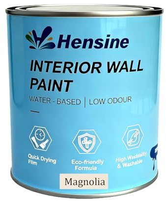 Hensire Interior Wall Paint - 17oz Magnolia Water-Based Washable Matte Paint for Bathroom & Kitchen, Indoor Paint for Walls