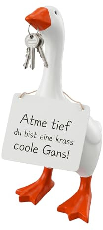 OuryTech dekorationsfigurer, Dopamindekoration, vårdekoration, fönsterbräda, kök, kontor, dekoration, positiv gås, dekorativ figur, magnetisk nyckelbräda
