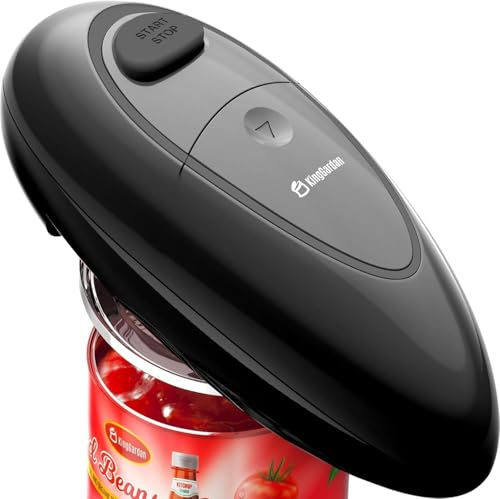 Electric Can Opener, Battery Operated Automatic Side Cut with Smooth Edge, One Touch Hands Free Safety Opener for Seniors, Arthritis and Weak Hands