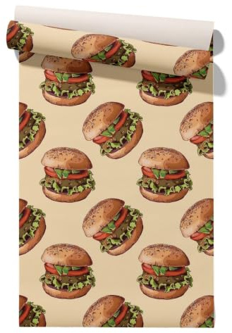 Claccis Quirky kökstapet täcker för grova väggar hamburgare rullskydd dålig självhäftande vinylfolie 45 x 300 cm
