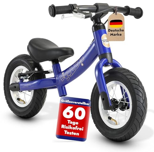 BIKESTAR Kinder Laufrad Lauflernrad Kinderrad für Jungen und Mädchen ab 2-3 Jahre | 10 Zoll Sport Kinderlaufrad | Blau | Risikofrei Testen