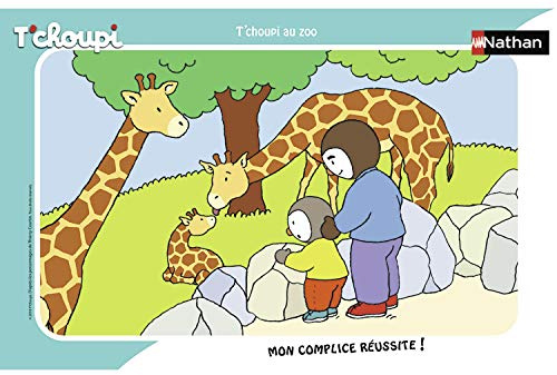 Nathan - Barnpussel - 15-delad ram - T'choupi i djurparken - Flicka eller pojke från 3 år - Pussel av hög kvalitet - Tjock och hållbar kartong - Vardag & Djur - 86131