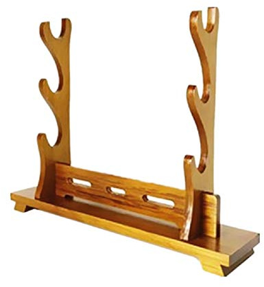 SHULI Porte-épée en Bois Assemblage Base Samouraï Épée Wakizashi Tanto Support de Stand Affichage Cintre Porte-Arme-C