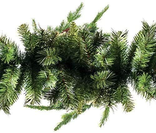 XONE Super Festone 500 CM | Boa di Natale in PVC | Decorazione Natalizia Verde per balconi, Scale, cancelli