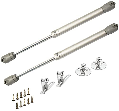 ZFYQ Pistones a Gas, 2 Piezas Amortiguador de Gas para Puertas Elevables 100N/10kg, Muelles de Gas, Bisagras Resorte para Muebles Cocina, Armario, Cajas, Caravana, con Tornillos