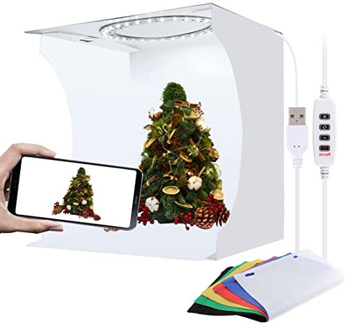 Caja Luz Fotografia PULUZ 30CM Interruptor de Temperatura de Tres Colores para Productos Pequeños para Negocios Que Venden Artículos en Línea con 128 Cuentas de Lámpara 6 Colores