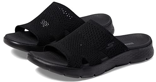 Skechers Damen Go Walk Flex Sandal Elation Slides, Schwarz, 41 EU