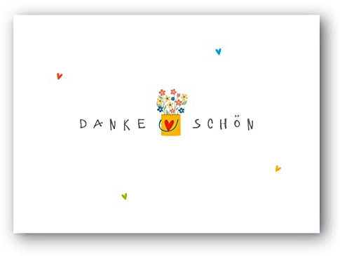 Meridian Design Dankeskarten, Premium Klappkarten im 10er Set mit Umschlägen für Geburtstag, Hochzeit, Taufe, Konfirmation, Kommunion, Geburtstag, Jubiläum