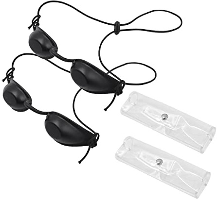 Tiardey 2 st skyddsglasögon skönhetsinstrument ögonskyddsglasögon solglasögon ögonskydd ögonskydd för IPL UV infraröd LED-ljusterapi solbad på stranden