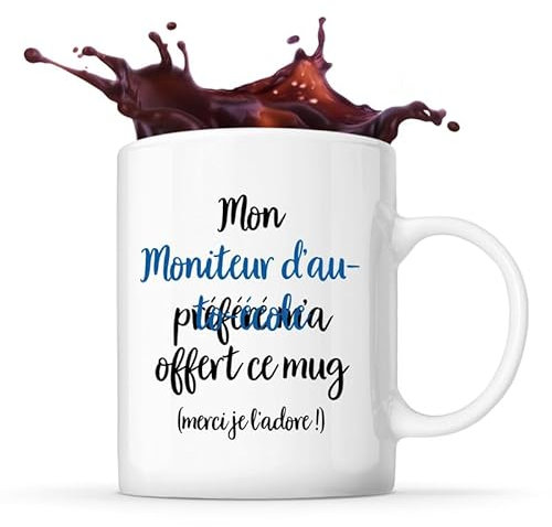 Planetee Mug Moniteur d'auto-école préféré | Tasse Cadeau Travail Métier Départ Retraite Collègue Anniversaire Noël