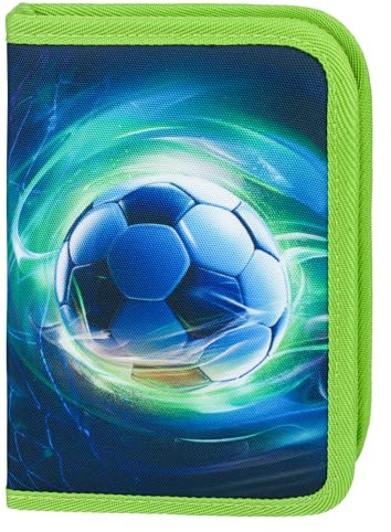 Baagl Trousse pour garçons et filles - Trousse d'écolier - Trousse à crayons - Fourniture Scolaire Pochette Sac - Trousse d'école, Ballon de football