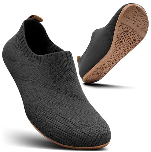 Sosenfer Chaussons Homme Femme Confortables Antidérapants Intérieur | Doux & Respirants, Semelle Souple Antidérapante, Pantoufles Unisexes Lavables en Machine Pour Maison Et Intérieur
