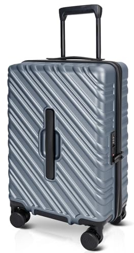 QIMER 20 Inch Expandable Carry On Luggage 22x14x9 Airline Approved, Grey
